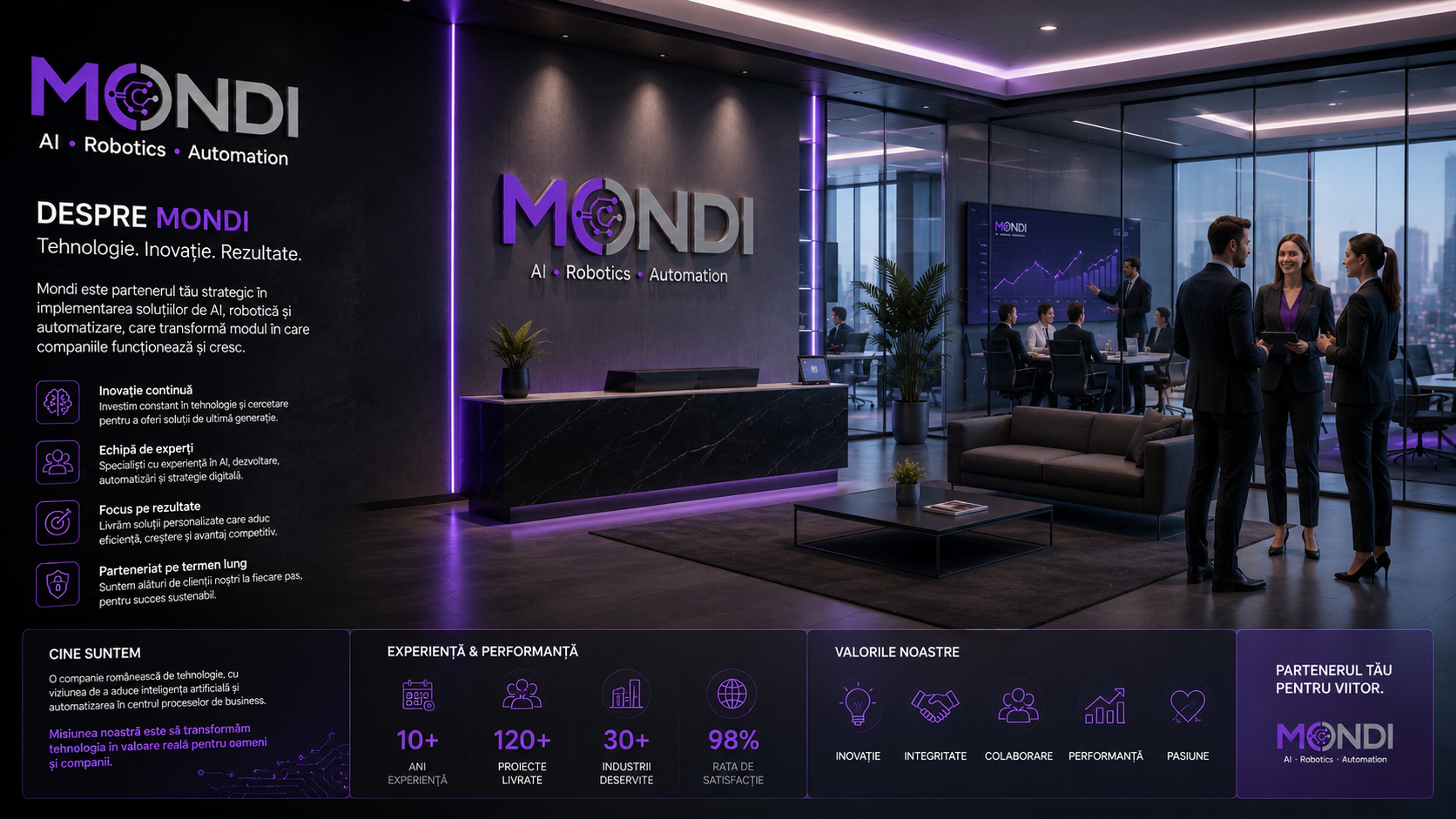 Echipa MONDI implementând soluții de automatizare și inteligență artificială