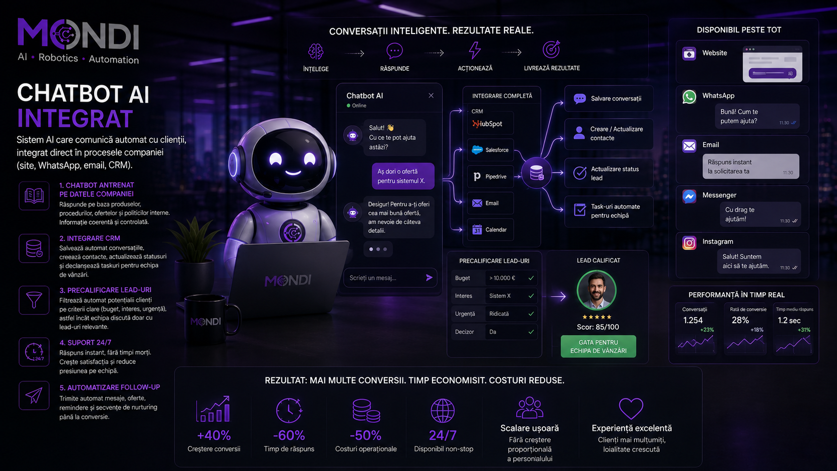 Chatbot AI pentru interacțiune automatizată cu clienții